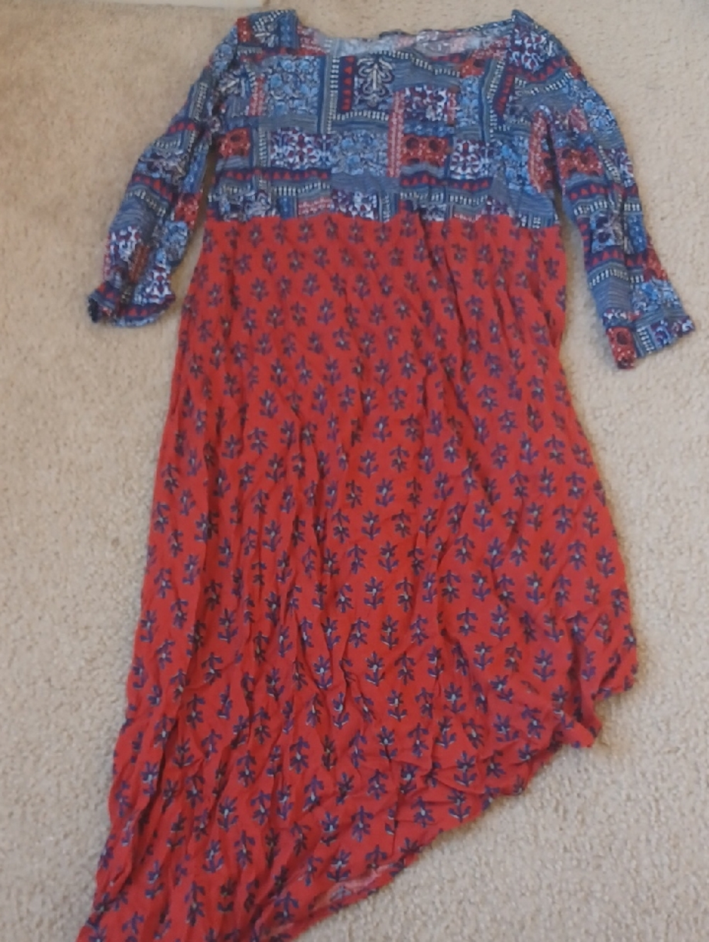 Global Desi Multicolor Patchwork Kurti